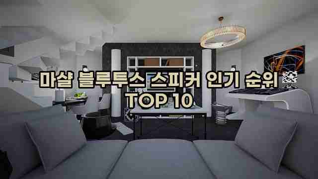 마샬 블루투스 스피커 인기 순위 TOP 10