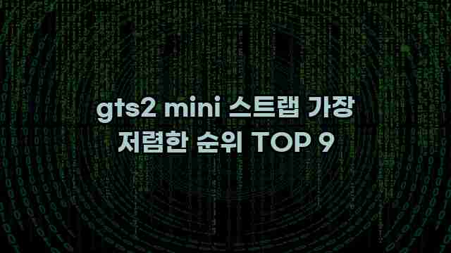 gts2 mini 스트랩 가장 저렴한 순위 TOP 9