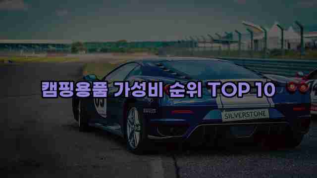 캠핑용품 가성비 순위 TOP 10