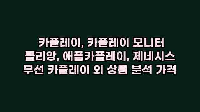  카플레이, 카플레이 모니터 클리앙, 애플카플레이, 제네시스 무선 카플레이 외 상품 분석 가격