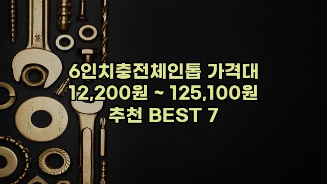 6인치충전체인톱 가격대 12,200원 ~ 125,100원 추천 BEST 7