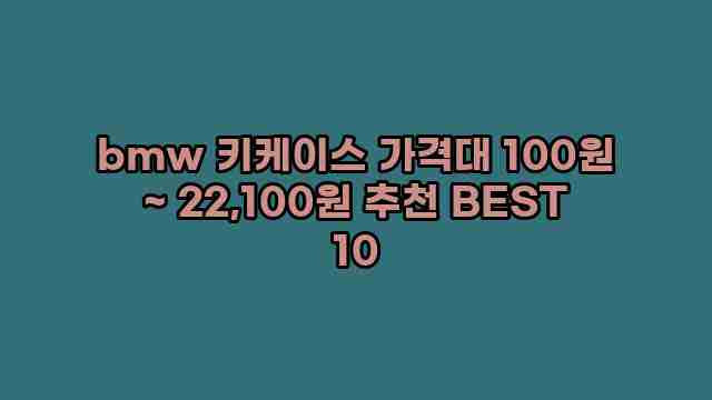 bmw 키케이스 가격대 100원 ~ 22,100원 추천 BEST 10