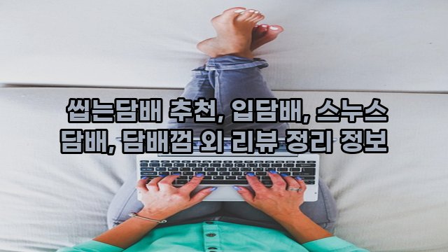  씹는담배 추천, 입담배, 스누스 담배, 담배껌 외 리뷰 정리 정보