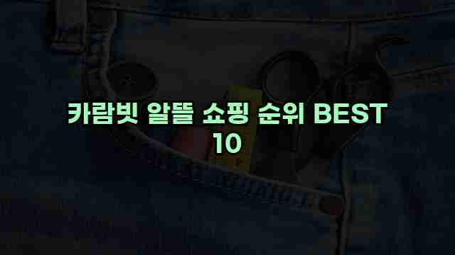 카람빗 알뜰 쇼핑 순위 BEST 10