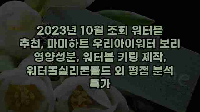 2023년 10월 조회 워터볼 추천, 마미하트 우리아이워터 보리 영양성분, 워터볼 키링 제작, 워터볼실리콘몰드 외 평점 분석 특가