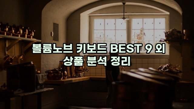  볼륨노브 키보드 BEST 9 외 상품 분석 정리