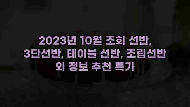 2023년 10월 조회 선반, 3단선반, 테이블 선반, 조립선반 외 정보 추천 특가