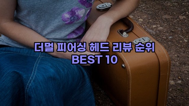 더멀 피어싱 헤드 리뷰 순위 BEST 10