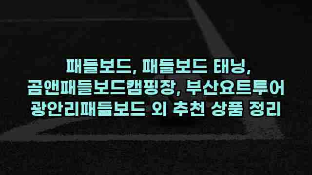  패들보드, 패들보드 태닝, 곰앤패들보드캠핑장, 부산요트투어 광안리패들보드 외 추천 상품 정리