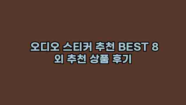  오디오 스티커 추천 BEST 8 외 추천 상품 후기