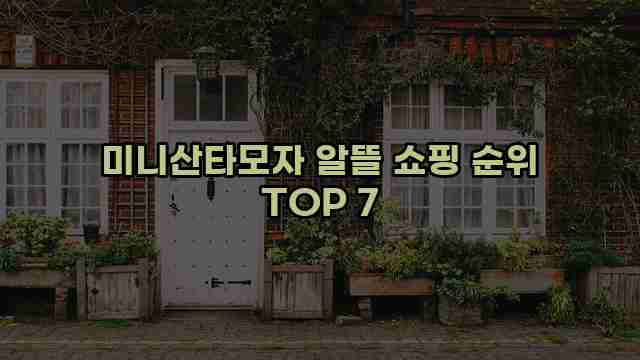 미니산타모자 알뜰 쇼핑 순위 TOP 7