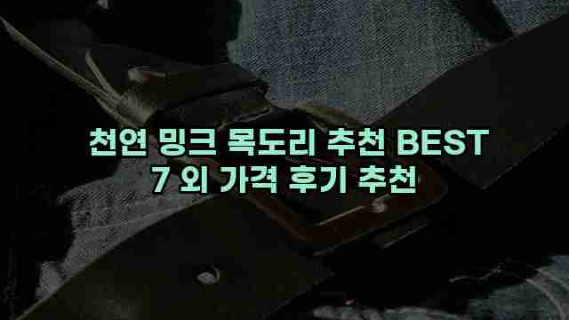  천연 밍크 목도리 추천 BEST 7 외 가격 후기 추천