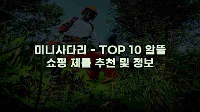 미니사다리 - TOP 10 알뜰 쇼핑 제품 추천 및 정보