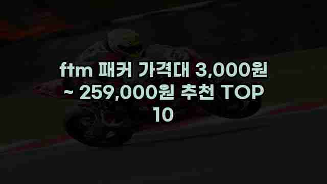 ftm 패커 가격대 3,000원 ~ 259,000원 추천 TOP 10
