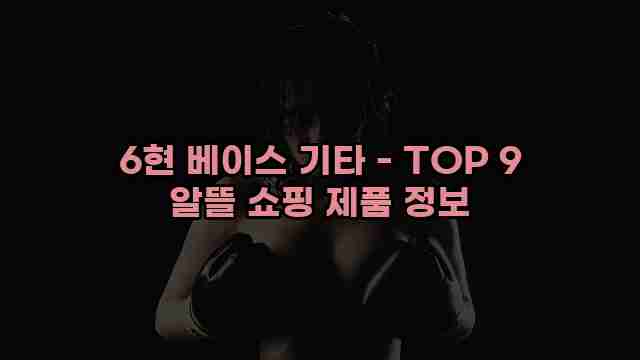 6현 베이스 기타 - TOP 9 알뜰 쇼핑 제품 정보