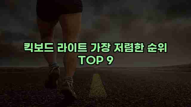 킥보드 라이트 가장 저렴한 순위 TOP 9