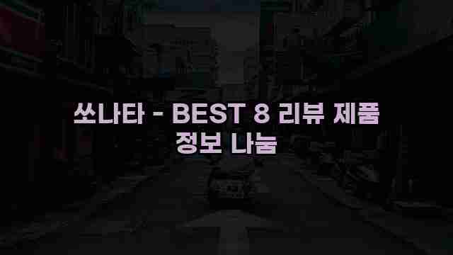 쏘나타 - BEST 8 리뷰 제품 정보 나눔