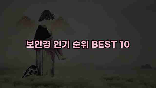 보안경 인기 순위 BEST 10