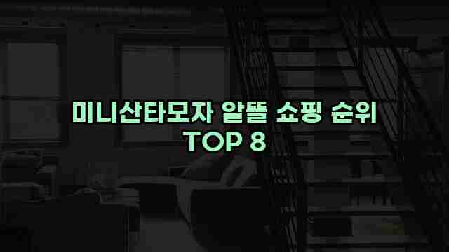 미니산타모자 알뜰 쇼핑 순위 TOP 8