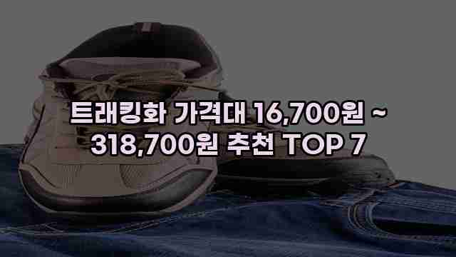 트래킹화 가격대 16,700원 ~ 318,700원 추천 TOP 7