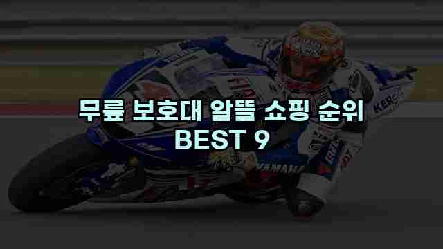 무릎 보호대 알뜰 쇼핑 순위 BEST 9