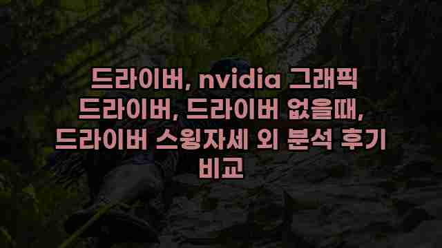  드라이버, nvidia 그래픽 드라이버, 드라이버 없을때, 드라이버 스윙자세 외 분석 후기 비교