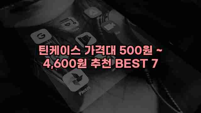 틴케이스 가격대 500원 ~ 4,600원 추천 BEST 7