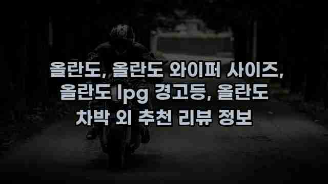  올란도, 올란도 와이퍼 사이즈, 올란도 lpg 경고등, 올란도 차박 외 추천 리뷰 정보