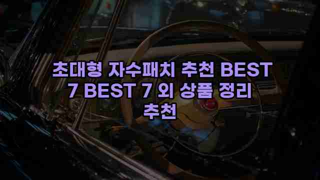  초대형 자수패치 추천 BEST 7 BEST 7 외 상품 정리 추천