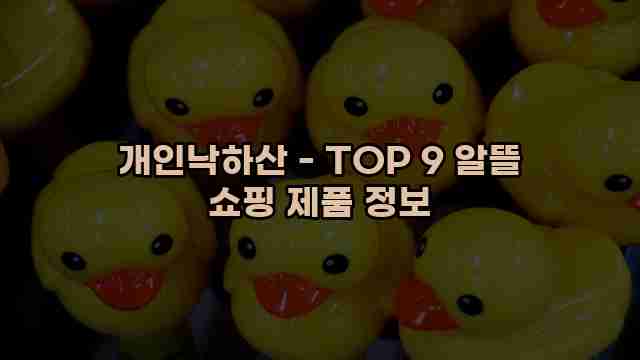 개인낙하산 - TOP 9 알뜰 쇼핑 제품 정보