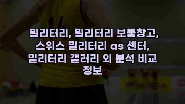  밀리터리, 밀리터리 보물창고, 스위스 밀리터리 as 센터, 밀리터리 갤러리 외 분석 비교 정보