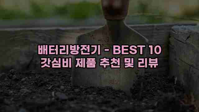 배터리방전기 - BEST 10 갓심비 제품 추천 및 리뷰