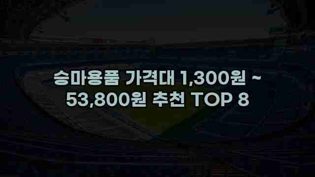 승마용품 가격대 1,300원 ~ 53,800원 추천 TOP 8