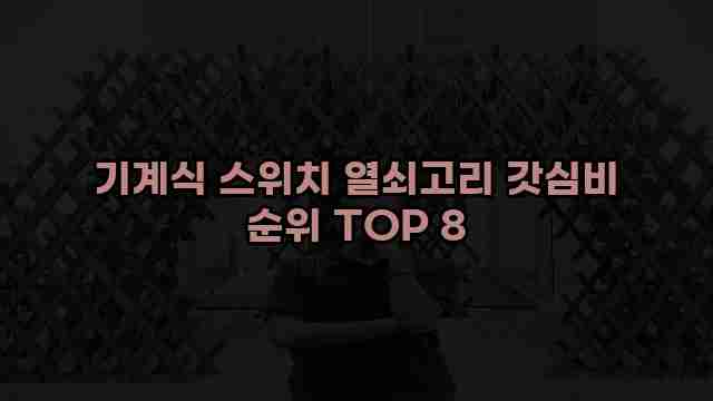 기계식 스위치 열쇠고리 갓심비 순위 TOP 8