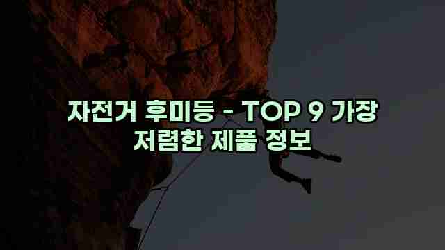 자전거 후미등 - TOP 9 가장 저렴한 제품 정보