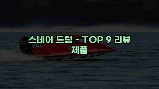 스네어 드럼 - TOP 9 리뷰 제품 