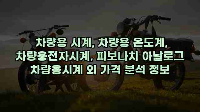  차량용 시계, 차량용 온도계, 차량용전자시계, 피보나치 아날로그 차량용시계 외 가격 분석 정보