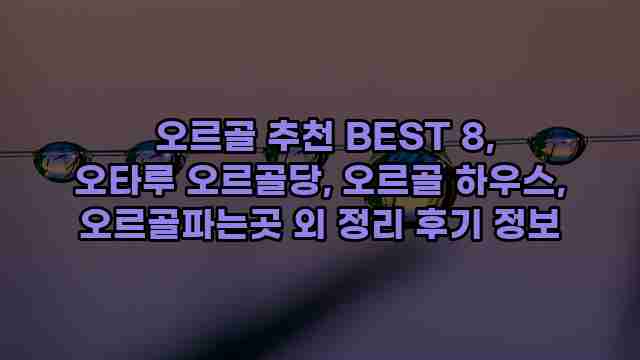  오르골 추천 BEST 8, 오타루 오르골당, 오르골 하우스, 오르골파는곳 외 정리 후기 정보