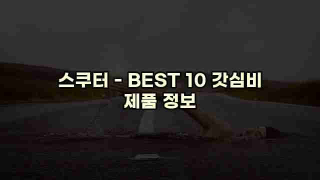 스쿠터 - BEST 10 갓심비 제품 정보