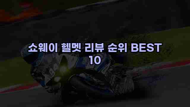 쇼웨이 헬멧 리뷰 순위 BEST 10