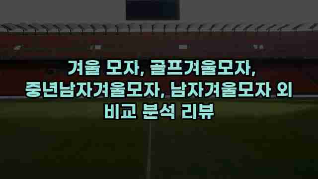  겨울 모자, 골프겨울모자, 중년남자겨울모자, 남자겨울모자 외 비교 분석 리뷰