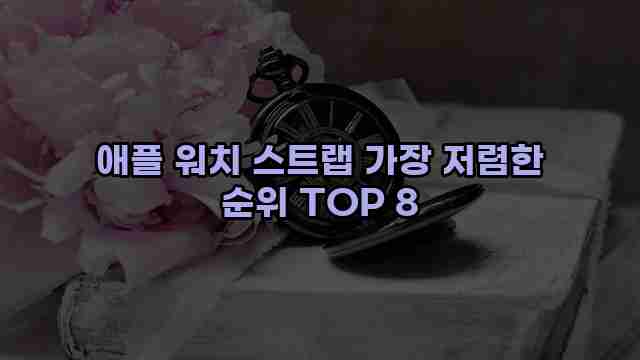 애플 워치 스트랩 가장 저렴한 순위 TOP 8