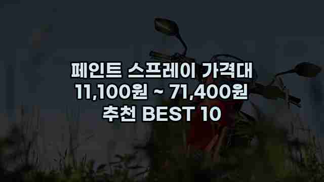 페인트 스프레이 가격대 11,100원 ~ 71,400원 추천 BEST 10