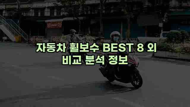  자동차 휠보수 BEST 8 외 비교 분석 정보