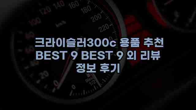  크라이슬러300c 용품 추천 BEST 9 BEST 9 외 리뷰 정보 후기