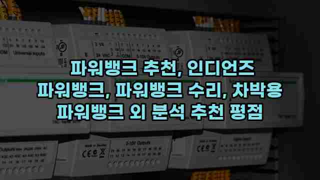  파워뱅크 추천, 인디언즈 파워뱅크, 파워뱅크 수리, 차박용 파워뱅크 외 분석 추천 평점