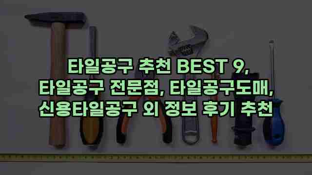  타일공구 추천 BEST 9, 타일공구 전문점, 타일공구도매, 신용타일공구 외 정보 후기 추천