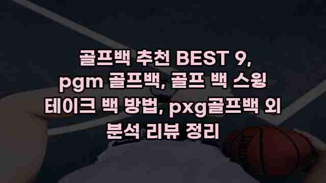  골프백 추천 BEST 9, pgm 골프백, 골프 백 스윙 테이크 백 방법, pxg골프백 외 분석 리뷰 정리