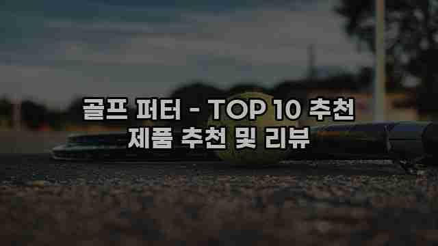 골프 퍼터 - TOP 10 추천 제품 추천 및 리뷰