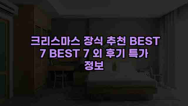  크리스마스 장식 추천 BEST 7 BEST 7 외 후기 특가 정보